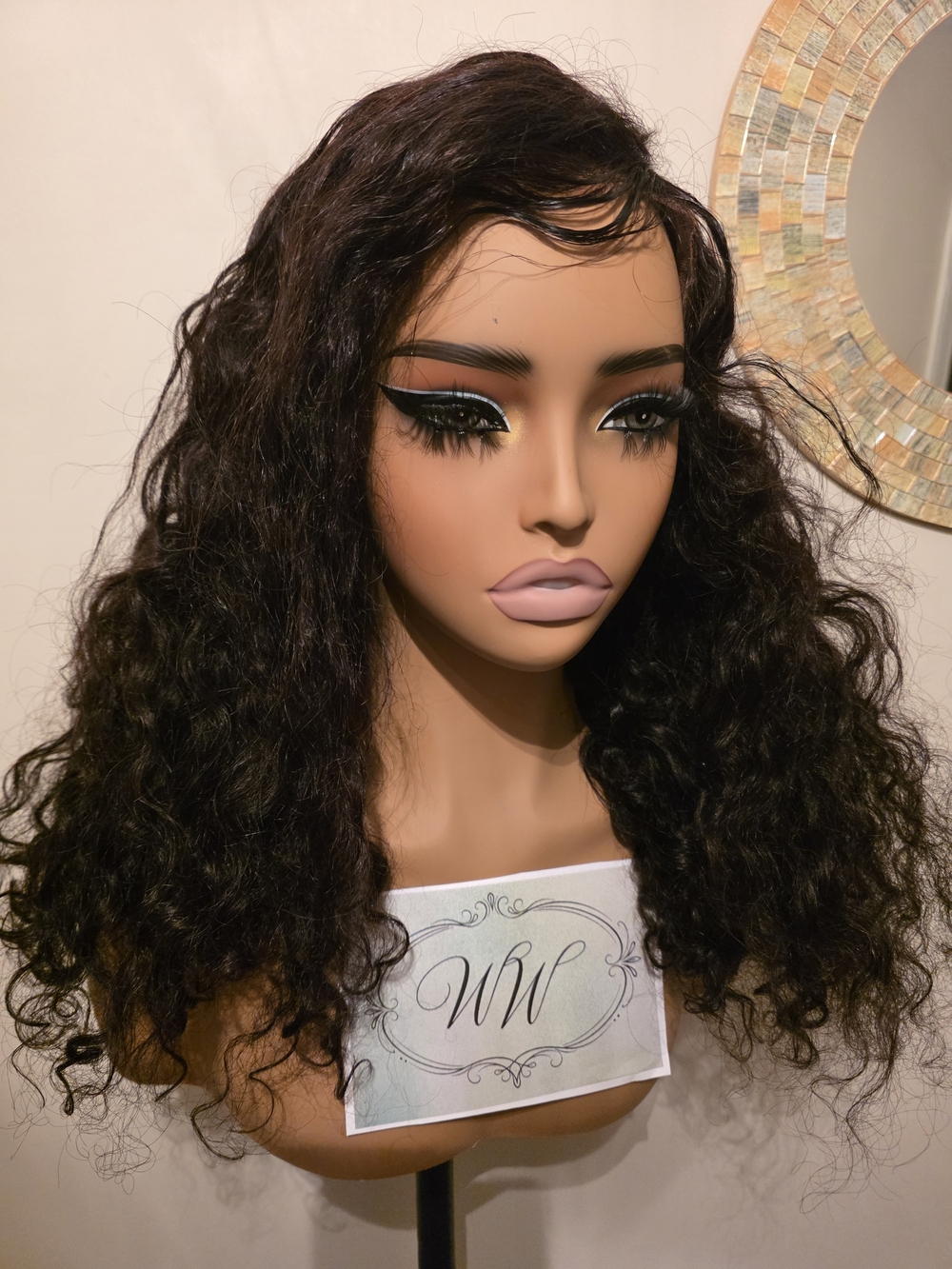 Luxury Deep Wave Human Hair Wig - Natural Black